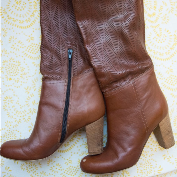 Barney’s New York Leather Knee-High Boots - Picture 3 of 6